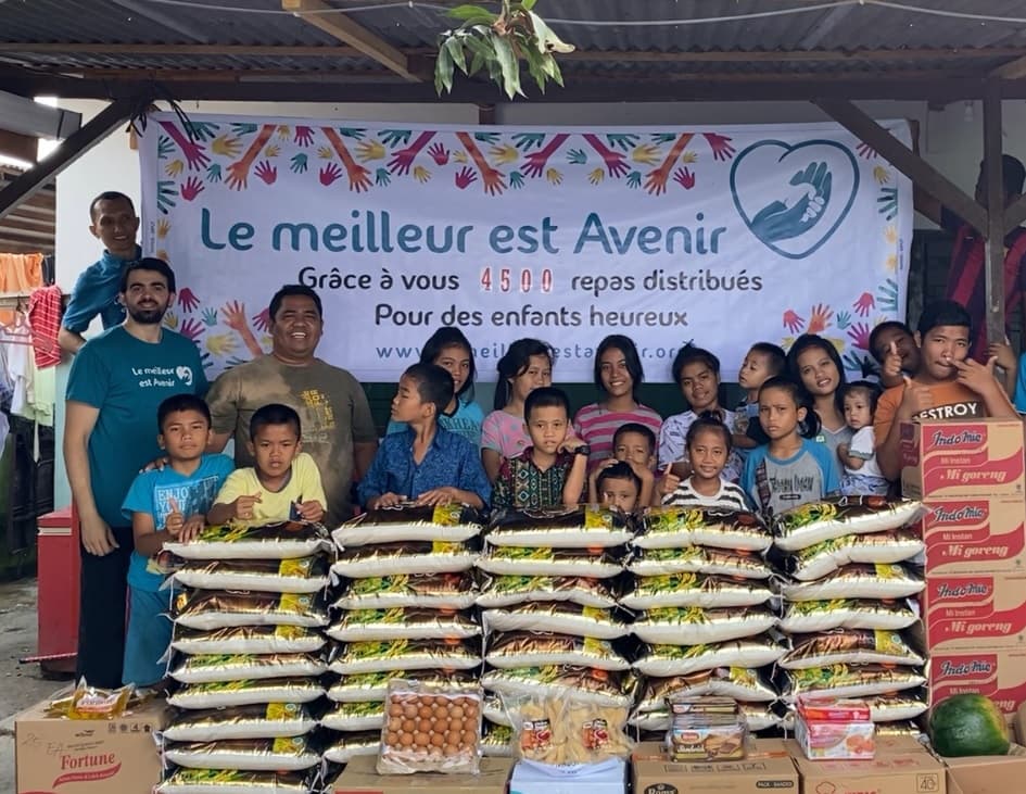 Distribution alimentaire avec l'association Le meilleur est Avenir